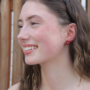 Strawberry Flower Stud
