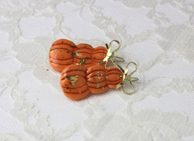 Stacked Pumpkin Ribbon Dangles | Bloom & Gloom