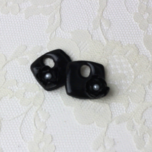 Black Pearl Rose Tote Charms | Bloom & Gloom