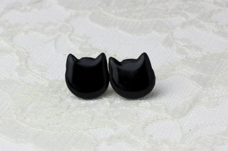 Black Magic Kitty Studs | Bloom & Gloom