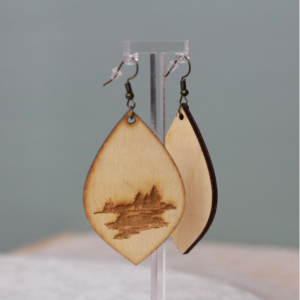 Pines & Shoreline Wooden Leaf Dangles