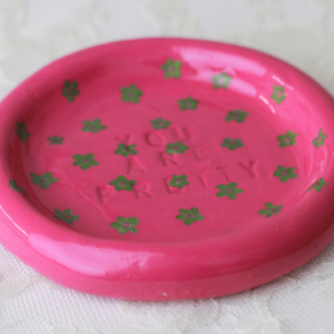 Magenta Garden Affirmation Dish