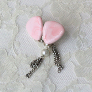 Rose Quartz Petal & Chain Dangles