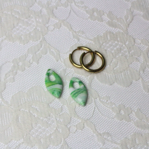 Matcha Swirl Petal Hoop Charm No. 2