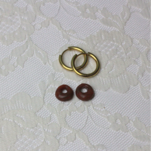 Mocha Bean Mini Hoop Charm